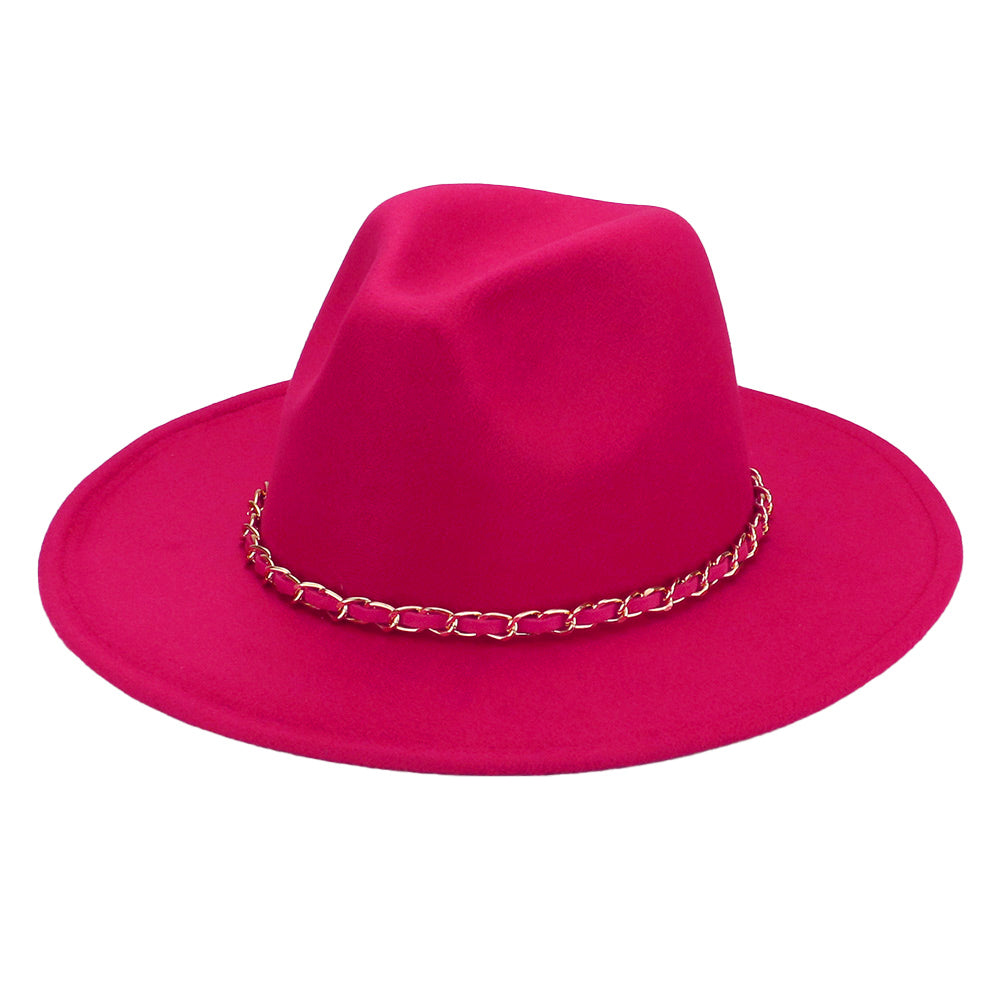 BRAIDED CHAIN FEDORA HAT