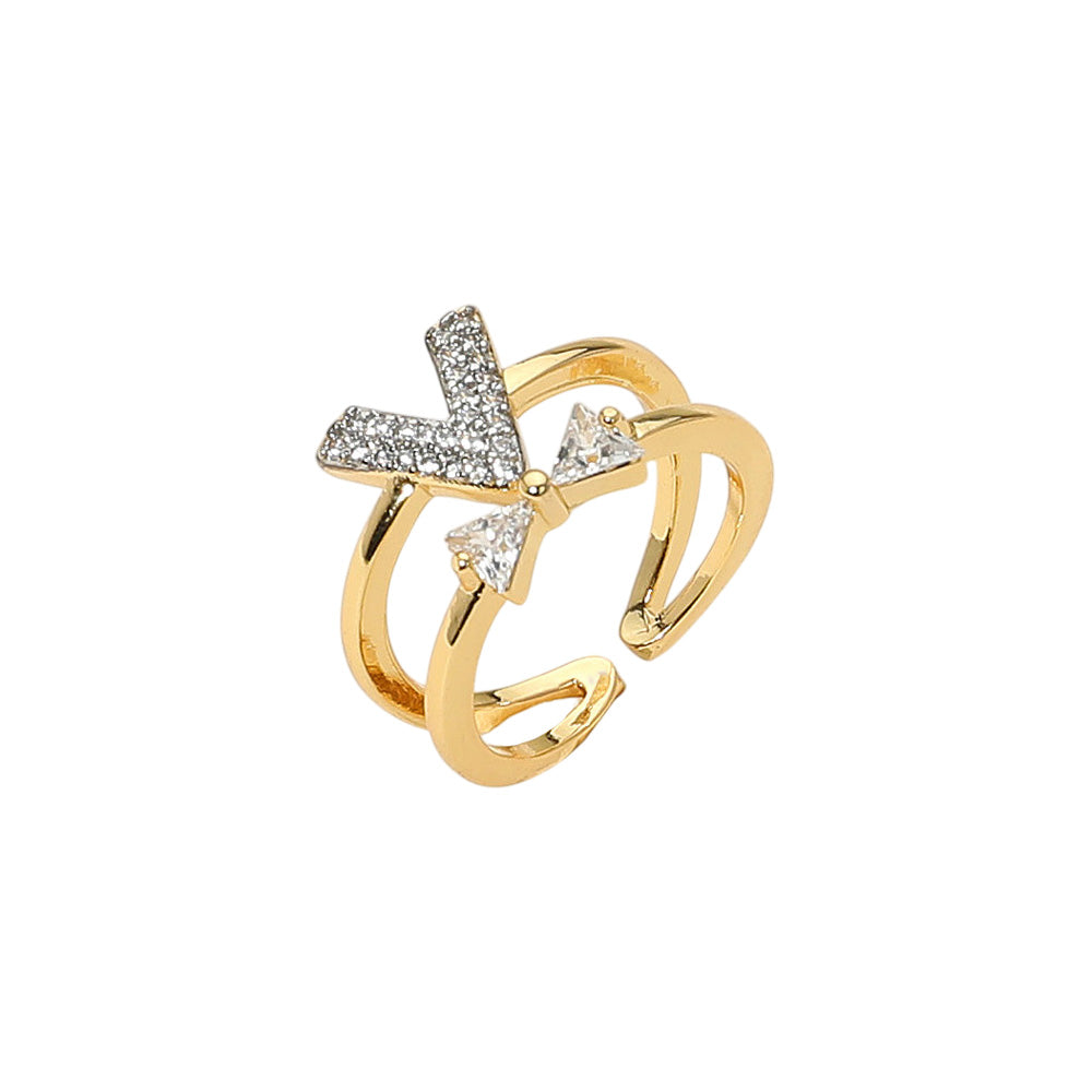 GRACE V BOW RING