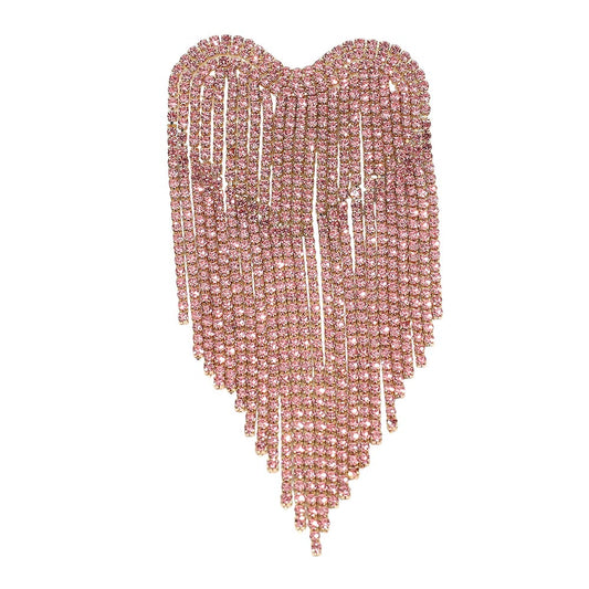 HEART DRIP FRINGE BROOCH