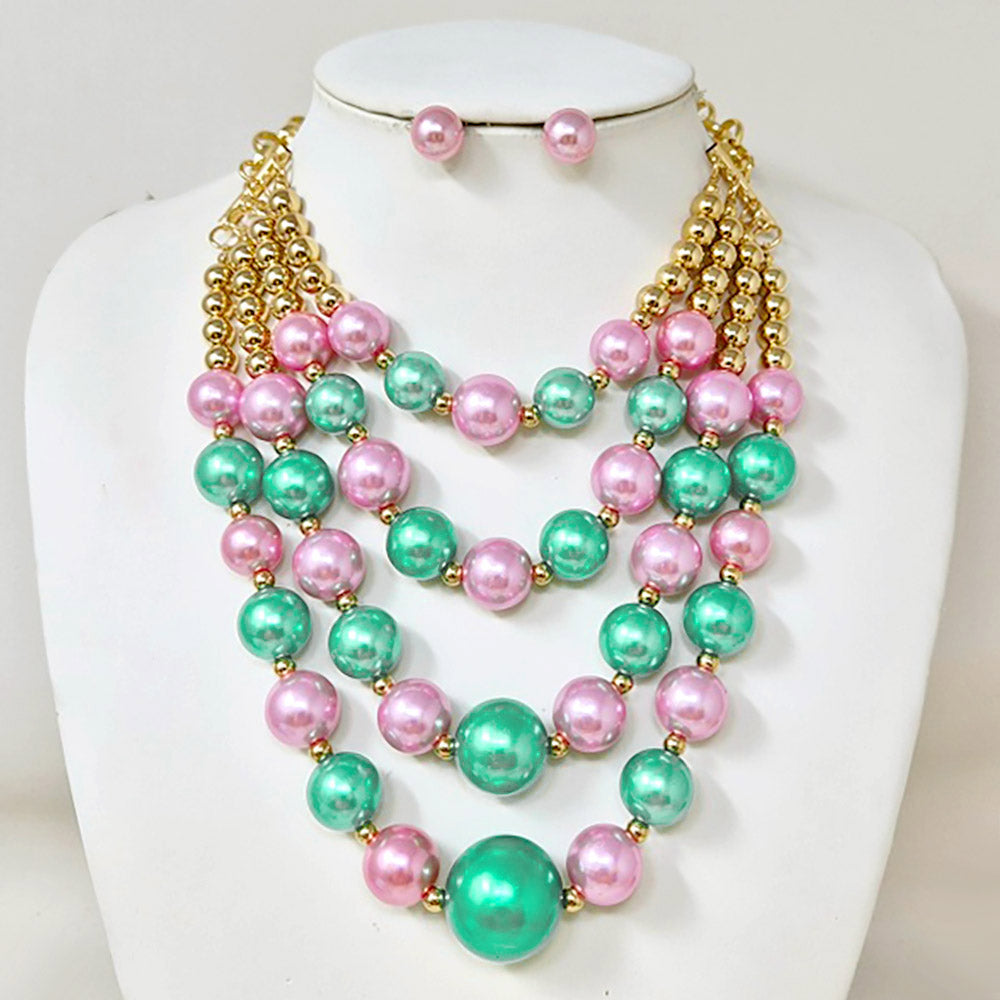 REGAL LAYERED PEARL NECKLACE