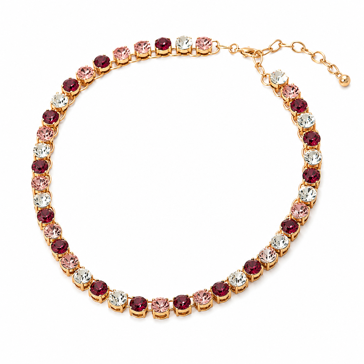 VITTORIA CRYSTAL TENNIS NECKLACE