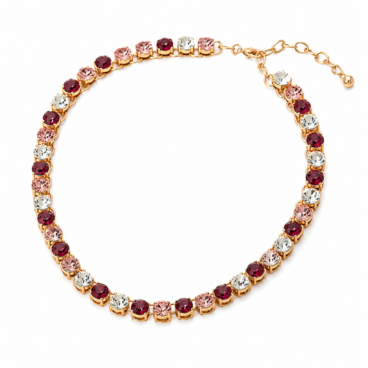 VITTORIA CRYSTAL TENNIS NECKLACE