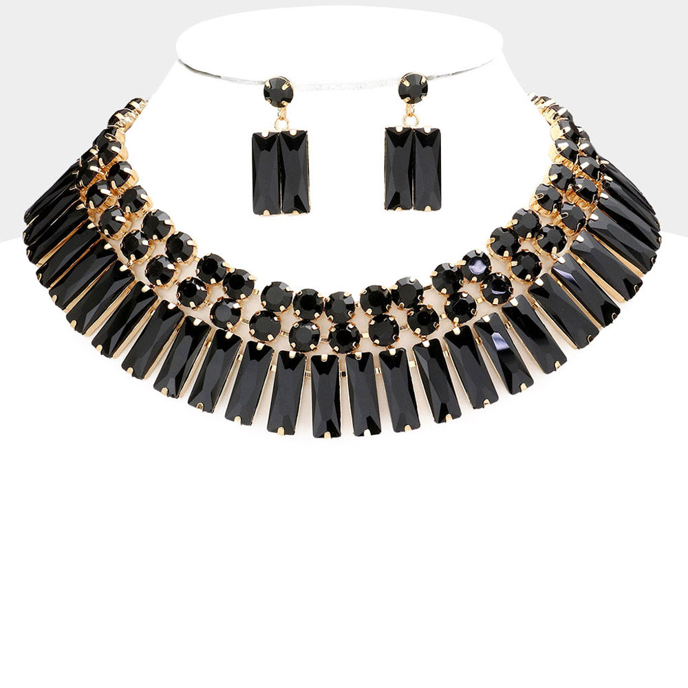 WHITNEY NECKLACE SET - CLEAR