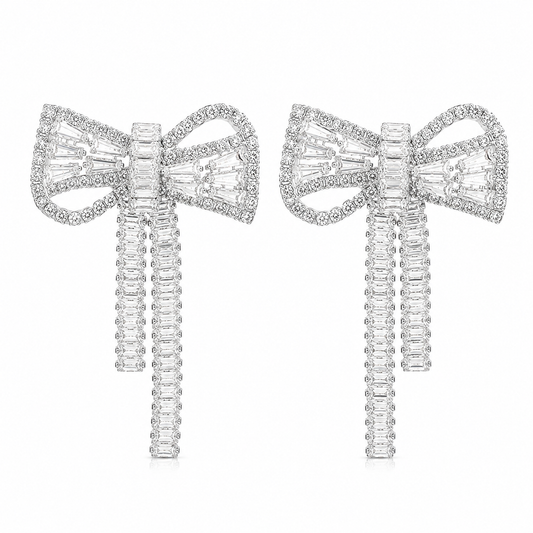 BANI BOW EARRINGS - SILVER