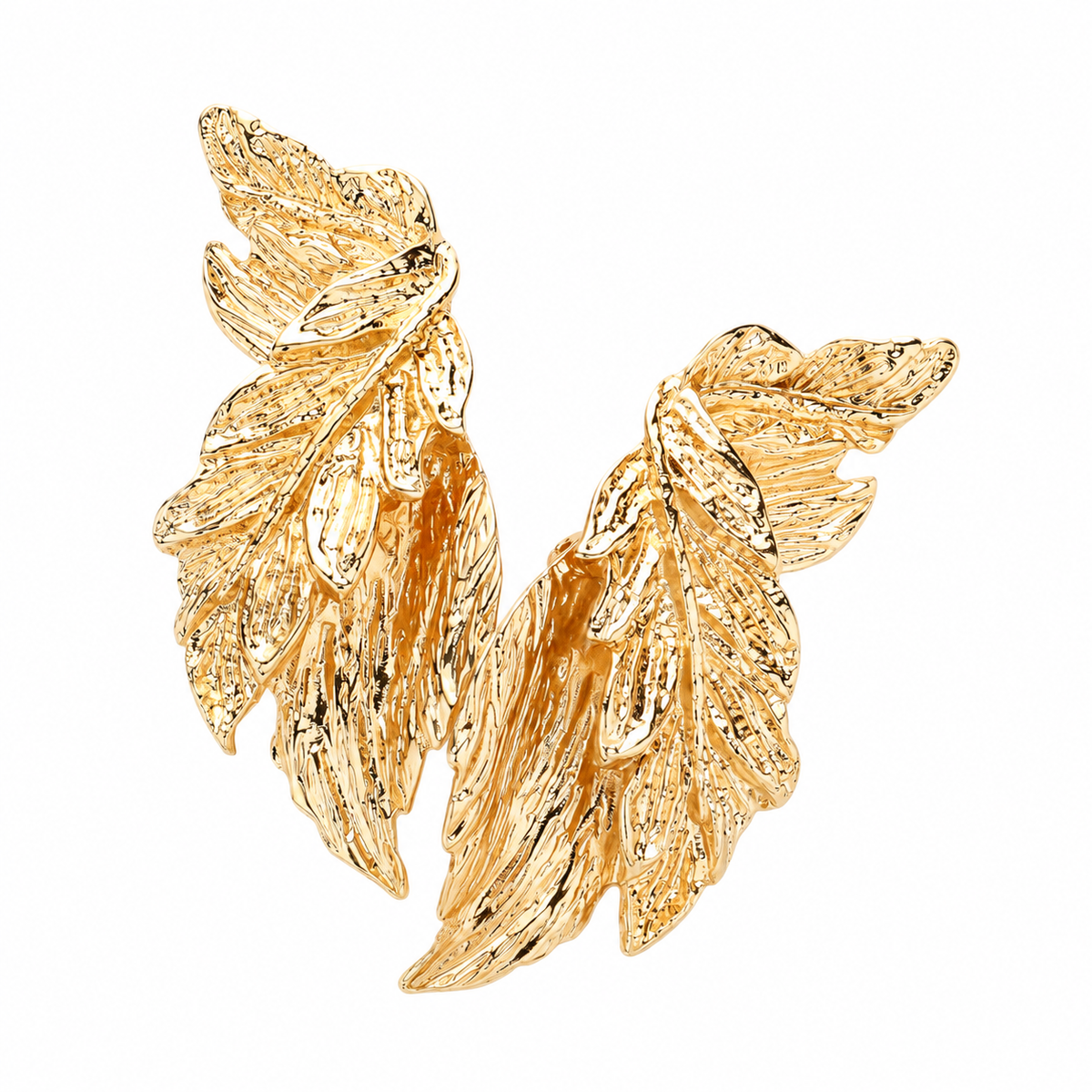 CRESSIDA SCULPTED LEAF EARRINGS