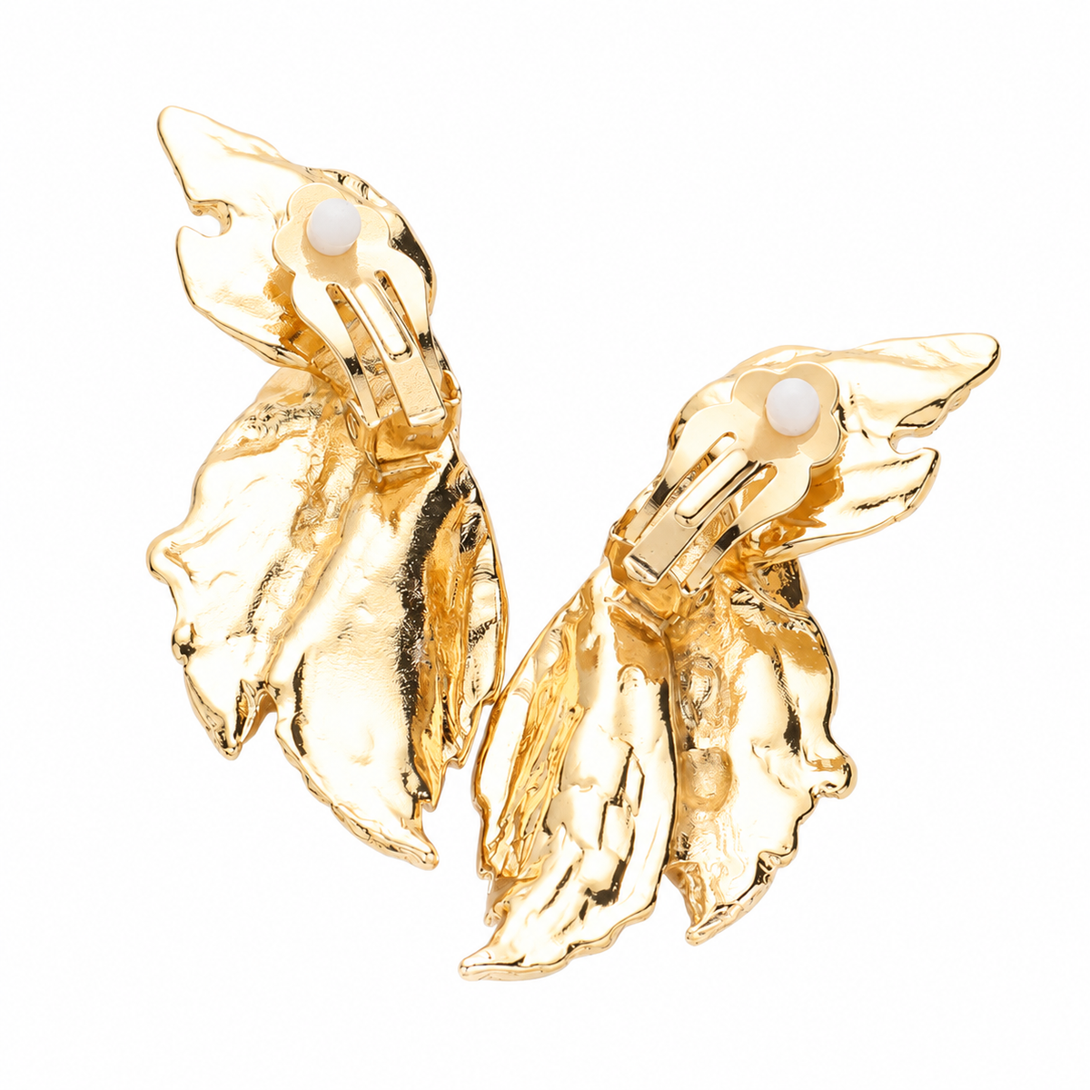 CRESSIDA SCULPTED LEAF EARRINGS