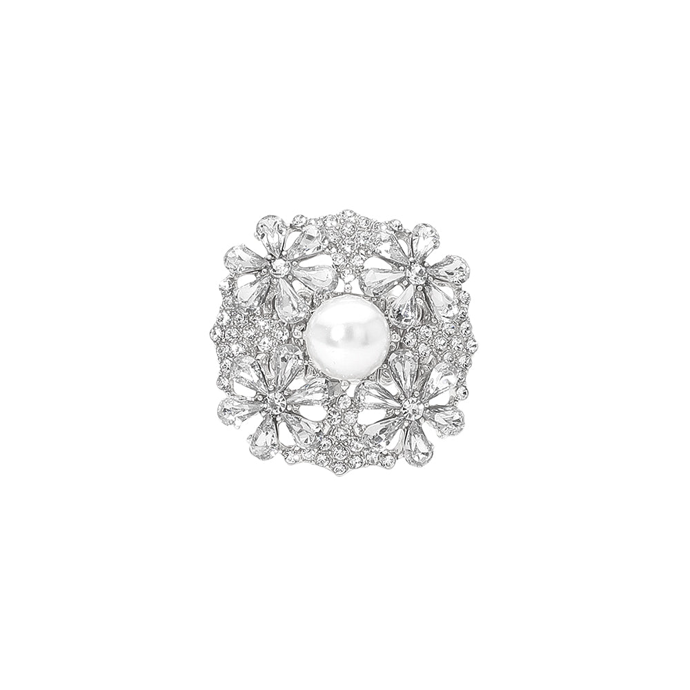 CRYSTAL GARDEN PEARL RING