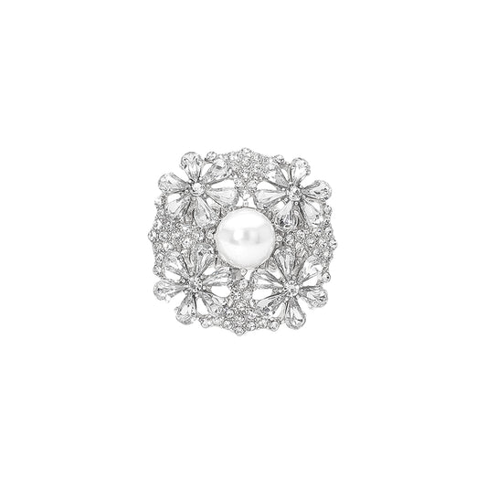 CRYSTAL GARDEN PEARL RING