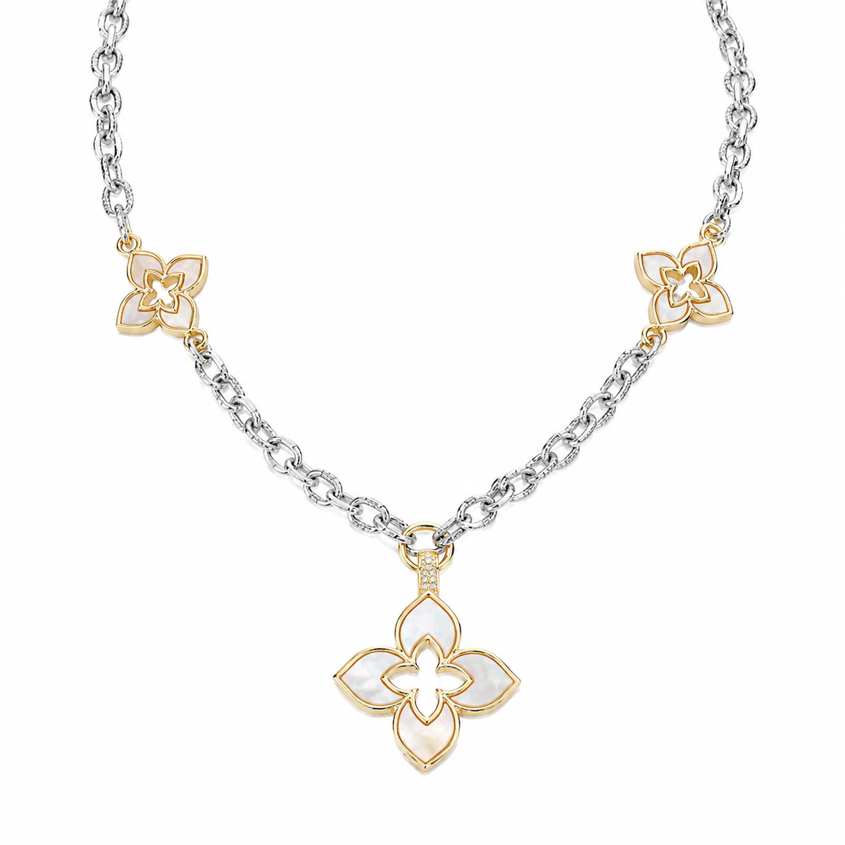 ELODIE CLOVER STATION NECKLACE