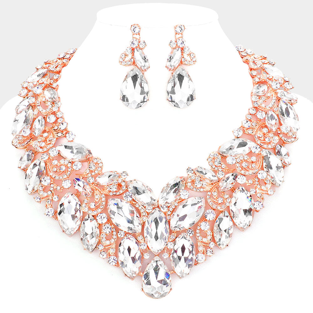 FRANCESCA NECKLACE SET - ROSE GOLD