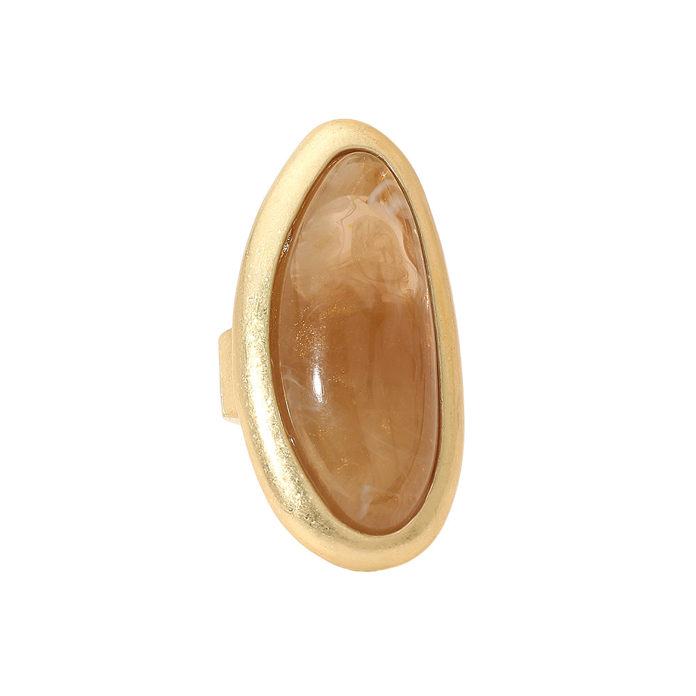 GIA OVAL STONE RING