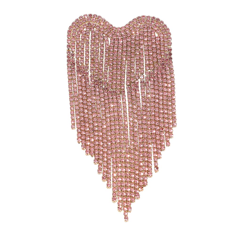 HEART DRIP FRINGE BROOCH