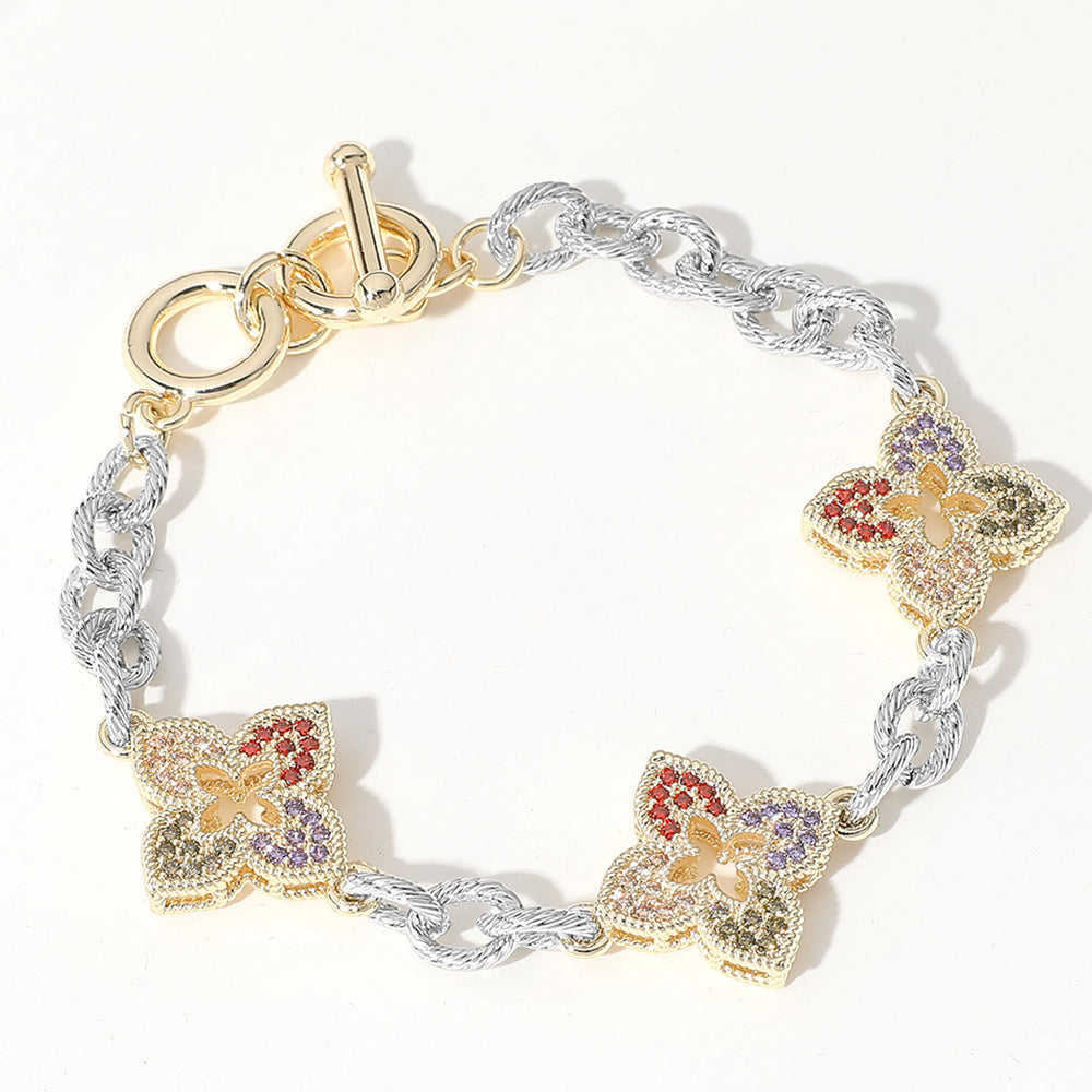 ELODIE CLOVER TOGGLE BRACELET