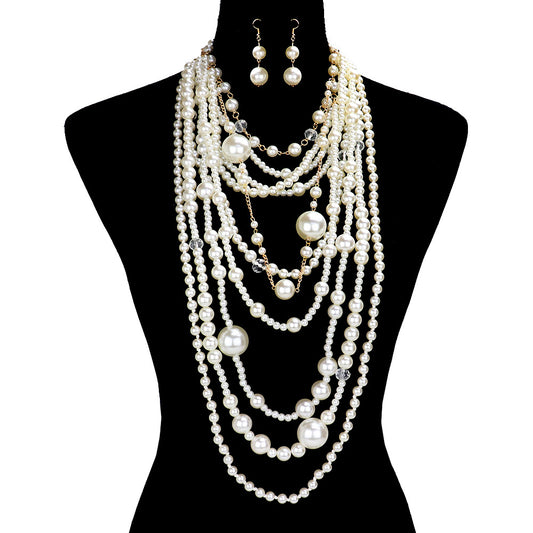 MARENA NECKLACE SET - CREAM