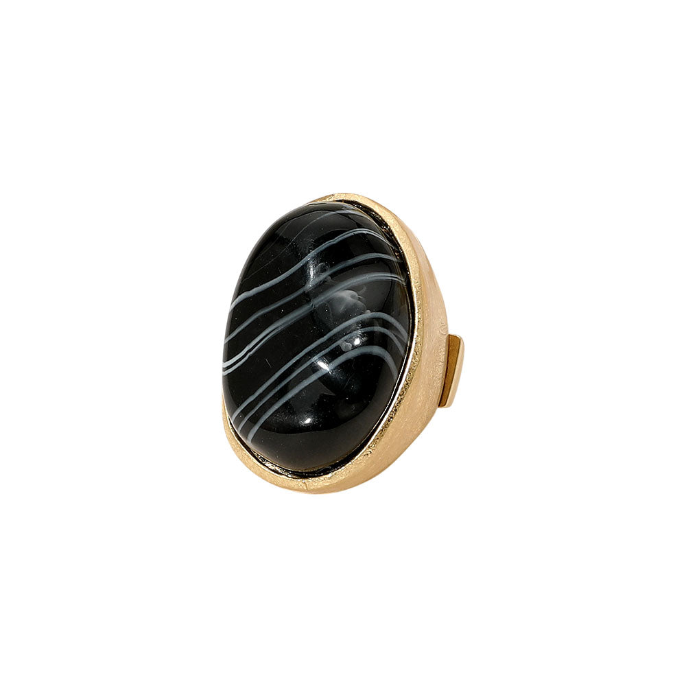 METROPOLITAN OVAL STONE RING