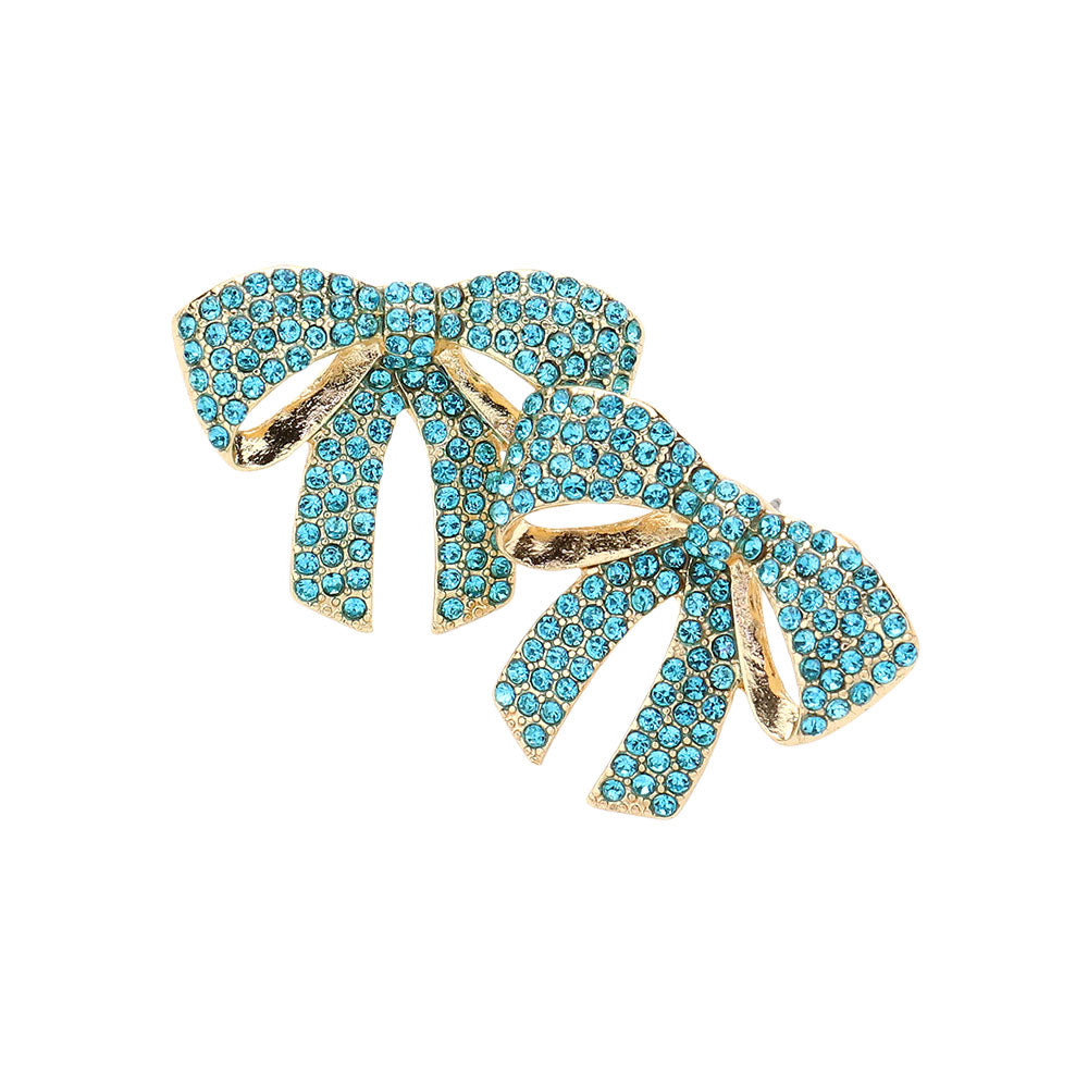 MIRIAM PAVÉ BOW EARRINGS