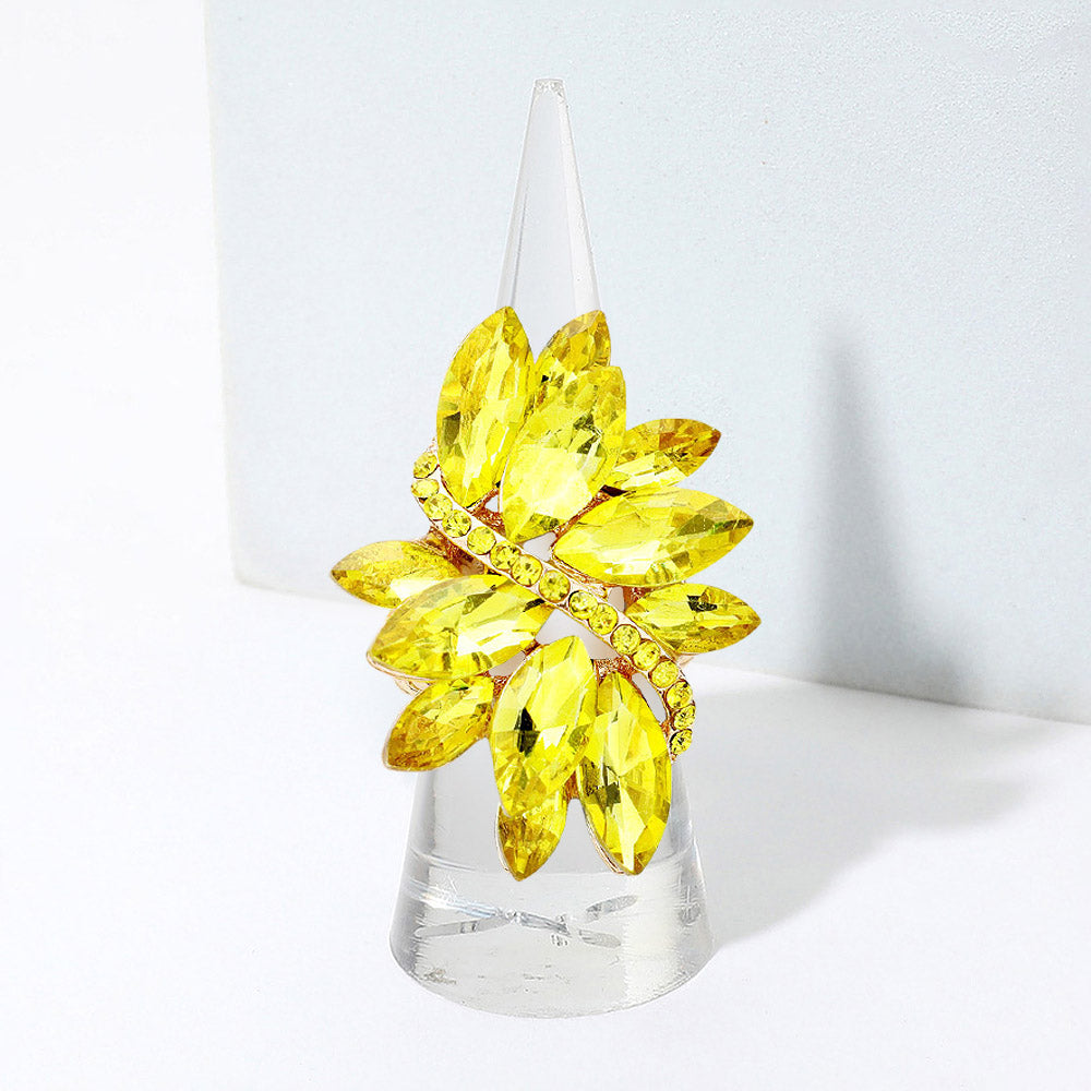 NAYELI MARQUISE CRYSTAL RING