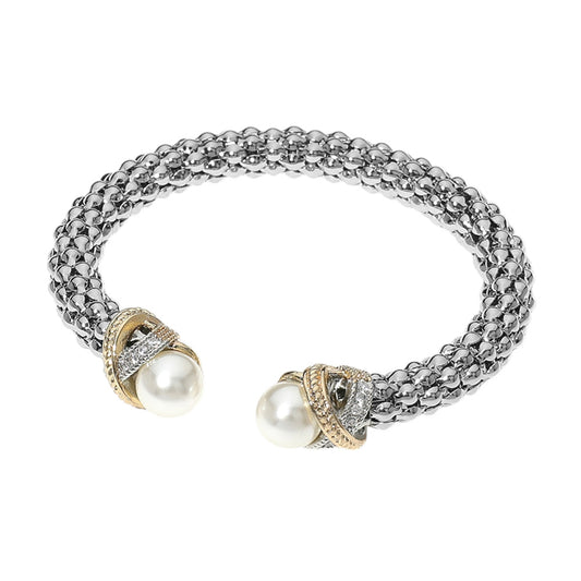 PEARL TIP BUBBLE BRACELET CUFF