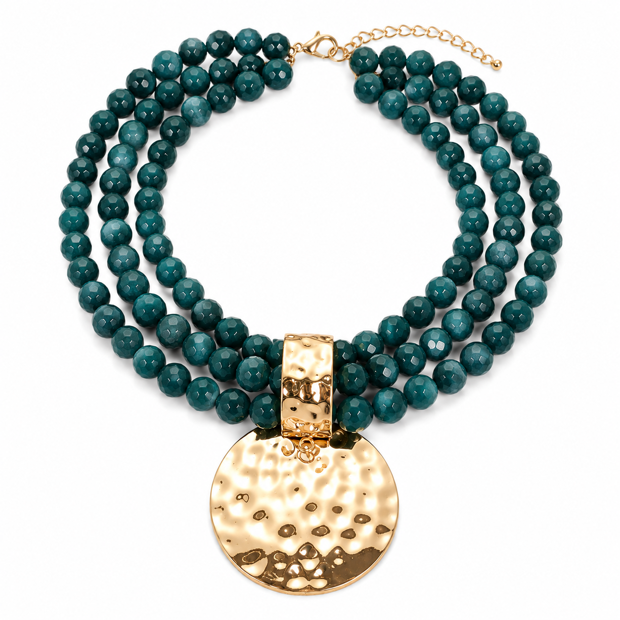 SABINE HAMMERED DISC NECKLACE