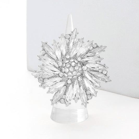 TANSY MARQUISE CRYSTAL STATEMENT RING
