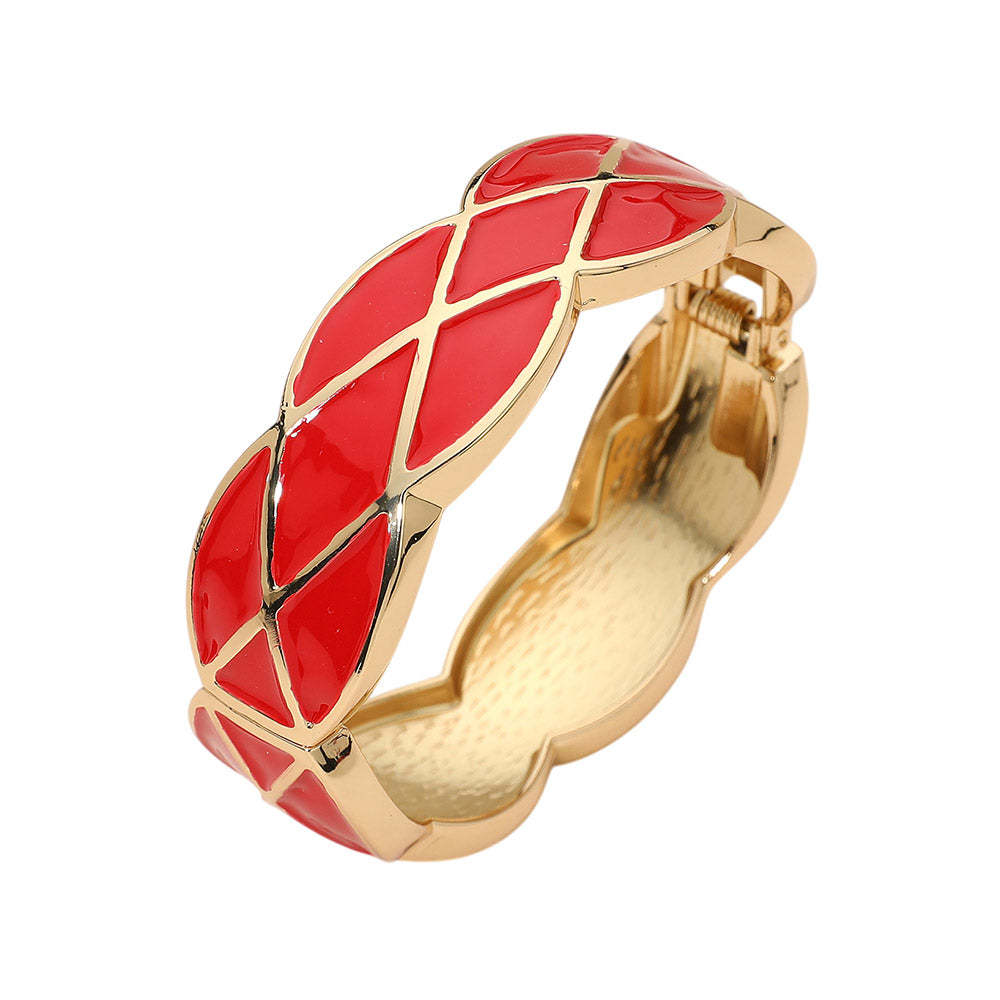 VIRELLE QUILTED ENAMEL BANGLE