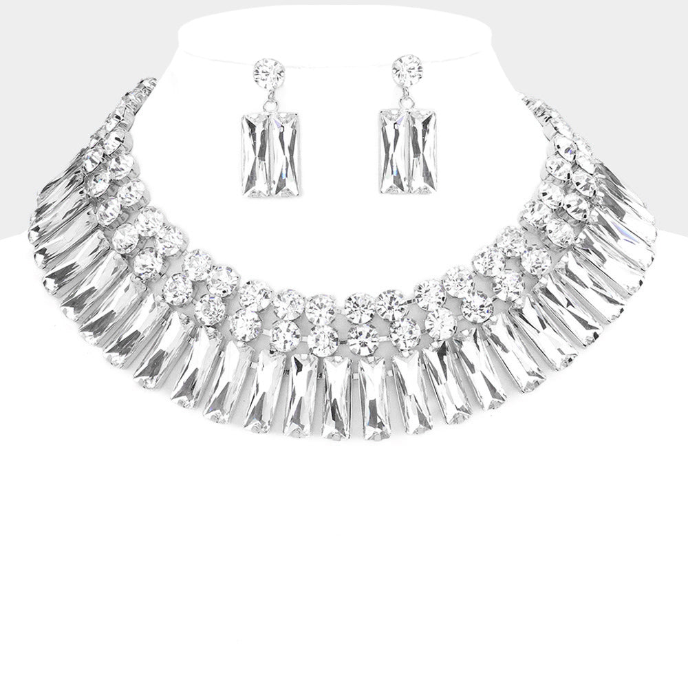 WHITNEY NECKLACE SET - CLEAR