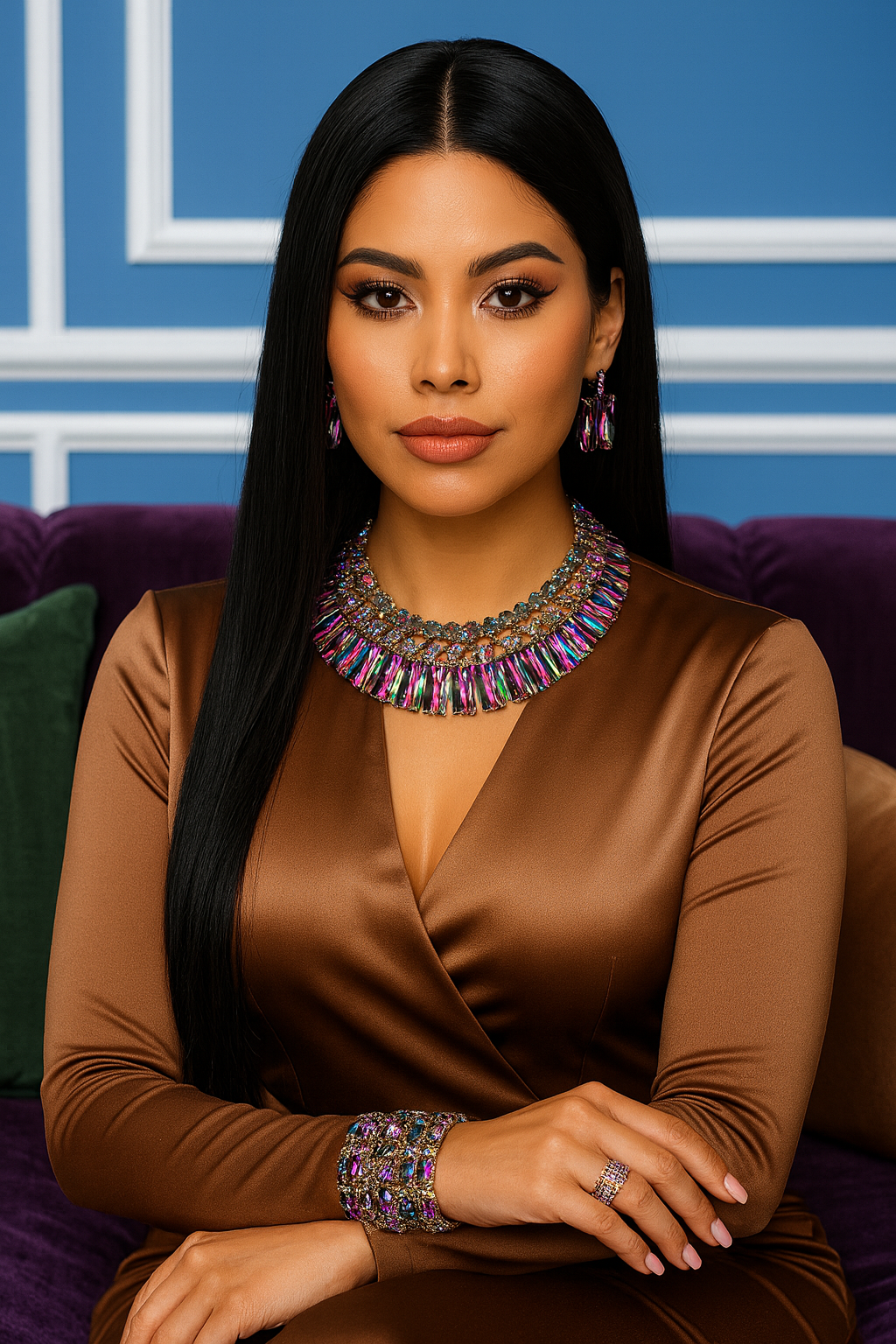 WHITNEY NECKLACE SET - CLEAR