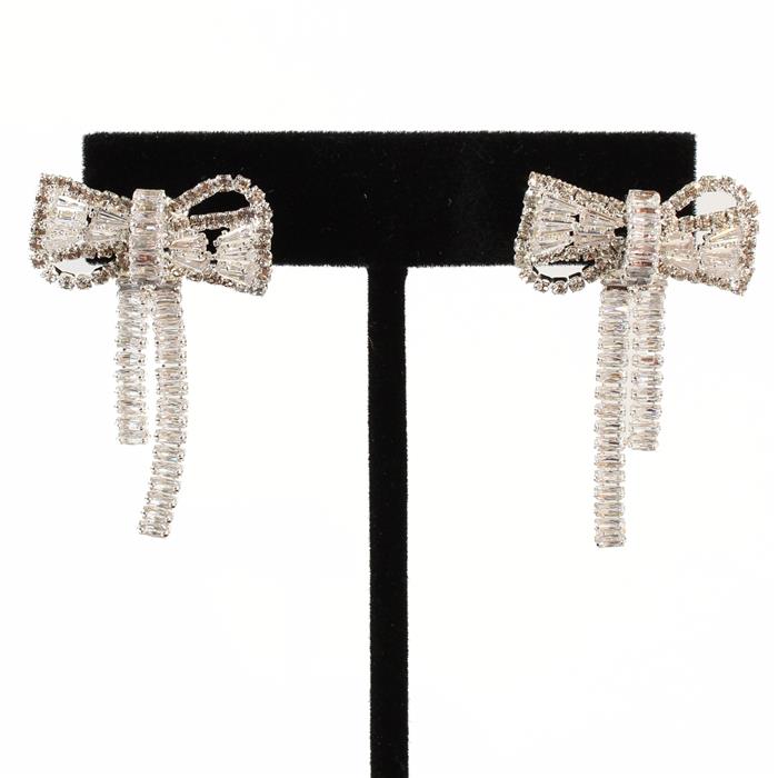 BANI BOW EARRINGS - SILVER