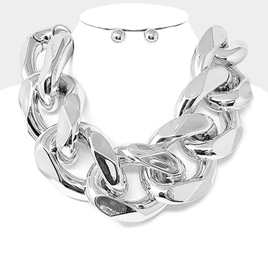 ELLIS NECKLACE - RHODIUM