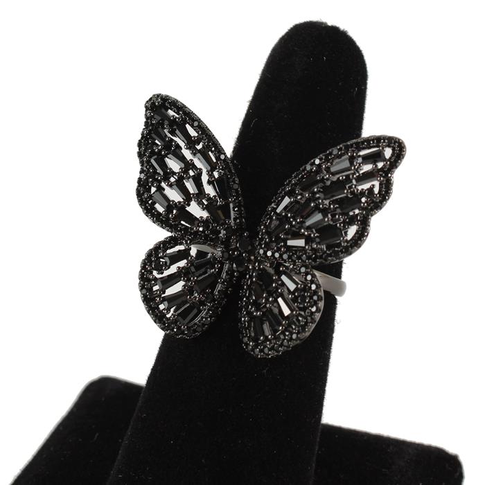 TAMARA BUTTERFLY RING - BLACK