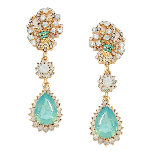 TULA EARRINGS - MINT/OPAL